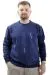 Big Size Mens Sweathirt Crew Neck HV U24170 Indigo