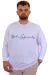 Big Size Mens Crew Neck Sweatshirt SPORTS U24173 White