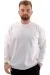 Big Size Mens Crew Neck Basic Sweatshirt U24174 Ecru