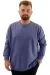Big Size Mens Crew Neck Basic Sweatshirt U24174 Blue