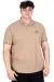 Big Size Mens Polo T-shirt Waffle MD U24299 Beige