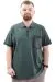 Big Size Mens T-Shirt Zipper Polo with pocket U24325 Naphtha