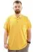 Big Size Mens Polo T-Shirt Kabartma U24326 Hardal