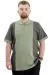 Big Size Mens T-Shirt Polo Renk Bloklu U24327 Cagla