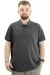 Big Size Mens T-Shirt Polo Classic U24328 Antrasit