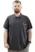 Big Size Mens Polo T-shirt with pocket YIRTMAÇLI U24329 Antrasit