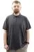 Mens Big Size Polo T-shirt Zipper U24330 Antrasit