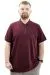 Mens Big Size Polo T-shirt Zipper U24330 Plum