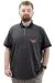 Big Size Mens T-shirt Polo LOS ANGELES U24331 Antrasit