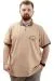 Big Size Mens T-shirt Polo LOS ANGELES U24331 Beige