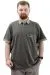 Big Size Mens T-shirt Polo LOS ANGELES U24331 Khaki