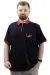 Big Size Mens T-shirt Polo LOS ANGELES U24331 Black