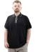 Mens Big Size T-shirt Polo MODE U24334 Black-Grey