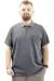 Big Size Mens T-Shirt Polo Classic U24336 Antrasit