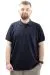 Big Size Mens T-Shirt Polo Classic U24336 Navy Blue