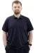 Big Size Mens T-shirt Polo JAKAR U24337 Navy Blue