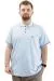 Big Size Mens T-shirt Polo LOGO M U24338 Light Blue