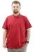 Big Size Mens T-shirt Polo LOGO M U24338 Burgundy