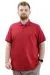 Big Size Mens T-shirt Polo LOGO M U24338 Navy Blue-Burgundy