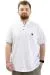 Big Size Mens T-shirt Henley T-Shirt U24339 White