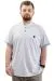 Big Size Mens T-shirt Henley T-Shirt U24339 Grey Melange