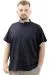 Big Size Mens T-shirt Henley T-Shirt U24339 Navy Blue