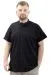 Big Size Mens T-shirt Henley T-Shirt U24339 Black