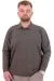 Big Size Mens Polo Sweatshirt U24340 Khaki