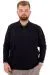 Big Size Mens Polo Sweatshirt U24340 Black