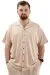 Big Size Mens Shirt Apas Collar JAKAR U24380 Beige