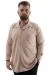 Big Size Mens Shirt Long arm JAKAR U24381 Beige