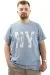 Big Size Mens T-shirt Crew Neck NY WAFFLE U24400 Blue