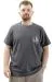 Big Size Mens T-shirt Crew Neck UP WAFFLE U24401 AntraMelange