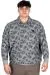 Big Size Mens Polo Sweatshirt Velvet substitute U24440 Grey Melanj