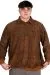 Big Size Mens Polo Sweatshirt Velvet substitute U24440 Hardal