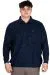 Big Size Mens Polo Sweatshirt Velvet substitute U24440 Indigo