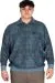 Big Size Mens Polo Sweatshirt Velvet substitute U24440 Blue