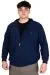 Mens Big Size Cardigan Zipper dog collar with pocket U24442 Indigo