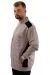 Big Size Mens Sweatshirt dog collar Zipper BROOKLYN U24522 Grey