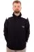 Big Size Mens Sweatshirt dog collar Zipper BROOKLYN U24522 Black-Ecru