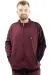Mens Big Size Sweatshirt Zipper dog collar Interlock NEW YORK U24524 Plum