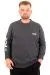 Big Size Men Sweatshirt Crew Neck Sweatshirt PEACE U24526 AntraMelange