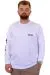 Big Size Men Sweatshirt Crew Neck Sweatshirt PEACE U24526 White