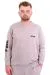 Big Size Men Sweatshirt Crew Neck Sweatshirt PEACE U24526 Grey