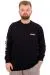 Big Size Men Sweatshirt Crew Neck Sweatshirt PEACE U24526 Black