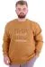 Big Size Mens Sweatshirt Three yarn thick inside with chardonnay BELIEVE U24527 Camel