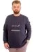 Big Size Mens Sweatshirt Three yarn thick inside with chardonnay BELIEVE U24527 Smoked