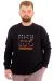 Big Size Mens Sweatshirt Three yarn thick inside with chardonnay BELIEVE U24527 Black