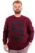 Big Size Mens Sweatshirt Three yarn thick inside with chardonnay NINE U24528 Plum