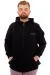 Mens Big Size Sweatshirt Sırt inside with chardonnay CITY U24541 Black